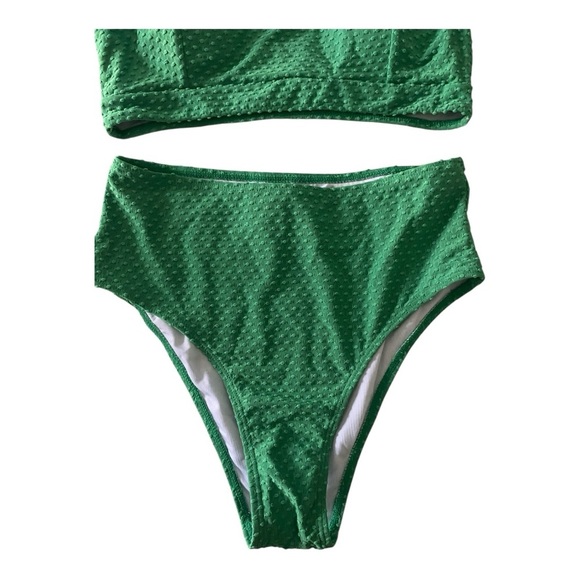 NWT-CUPSHE-TWO PIECE TEXTURED SWIMSUIT-SIZE SMALL - Picture 6 of 8
